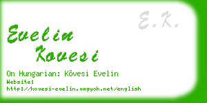 evelin kovesi business card
