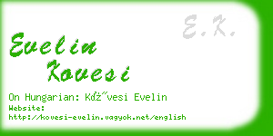 evelin kovesi business card